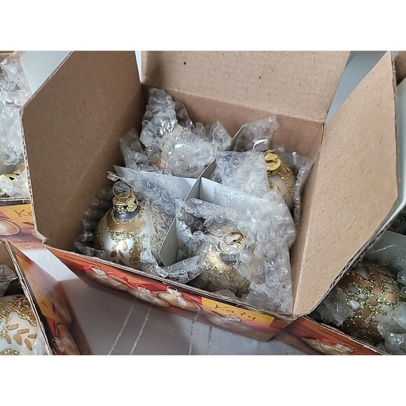 20 Giftco Christmas Holiday Glitter Ornament Place Card Holders 2" Tall w Boxes - Picture 12 of 15